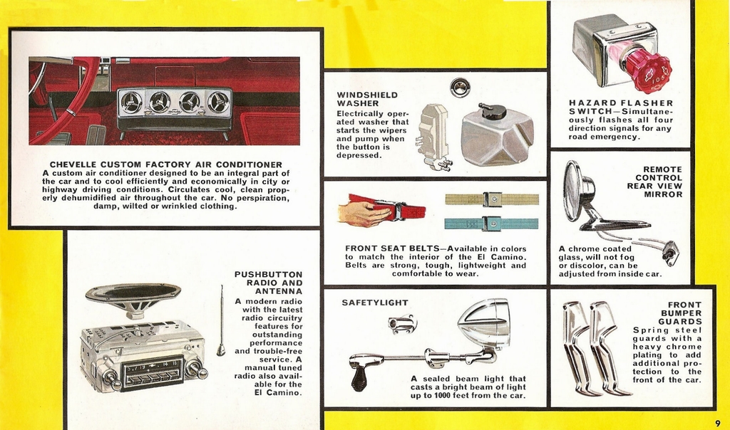1964 Chev Chevelle Accessories Brochure Page 1